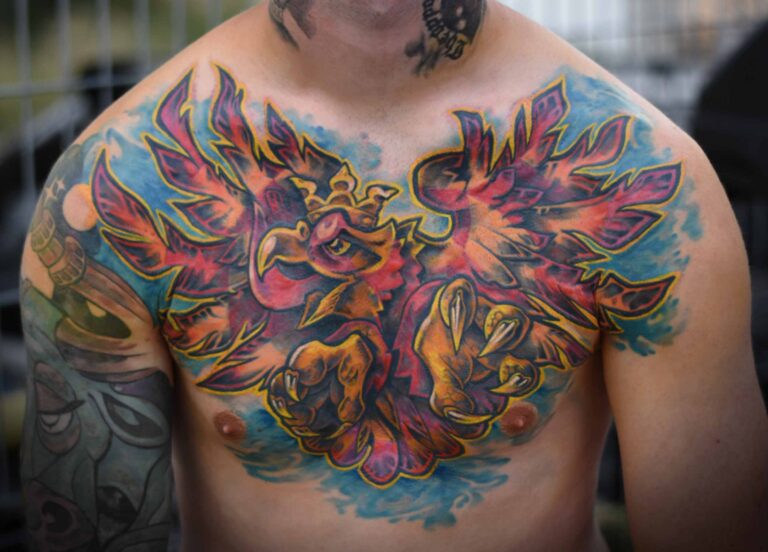 moravská orlice, barevné tetování v tetovacím studiu Blansko