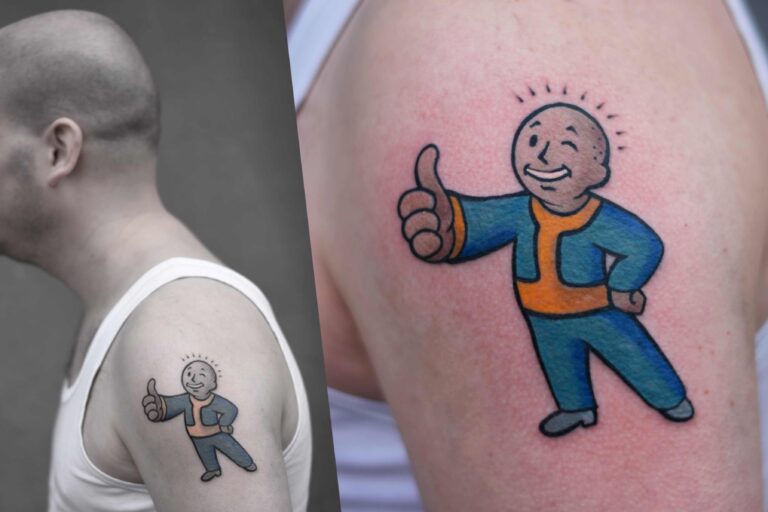 fallout panaček, tetování na rameno blansko